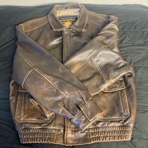 Adventure bound originals leather bomber jacket